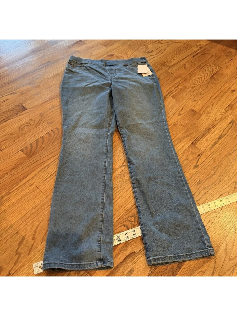 KIM ROGERS TUMMY CONTROL SIZE 12 WOMENS PULL ON JEANS NEW COMFORT WAIST